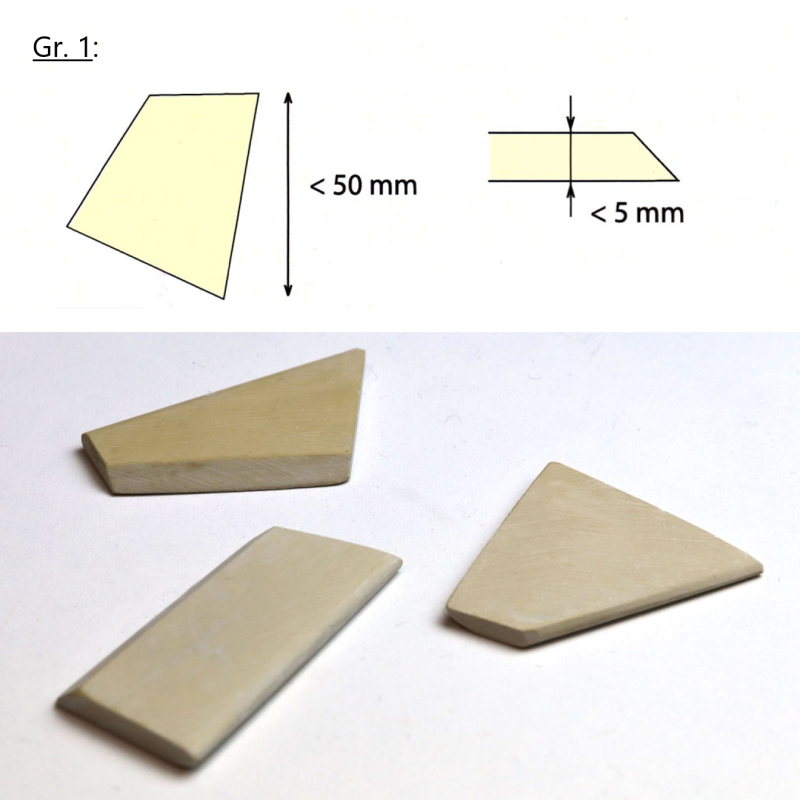 Set GR. 1-4  -  profilés irréguliers - Qualité I, extra-extra