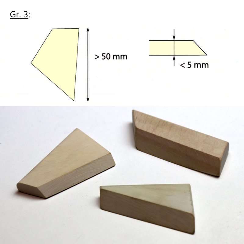 Set GR. 1-4  -  profilés irréguliers - Qualité I, extra-extra