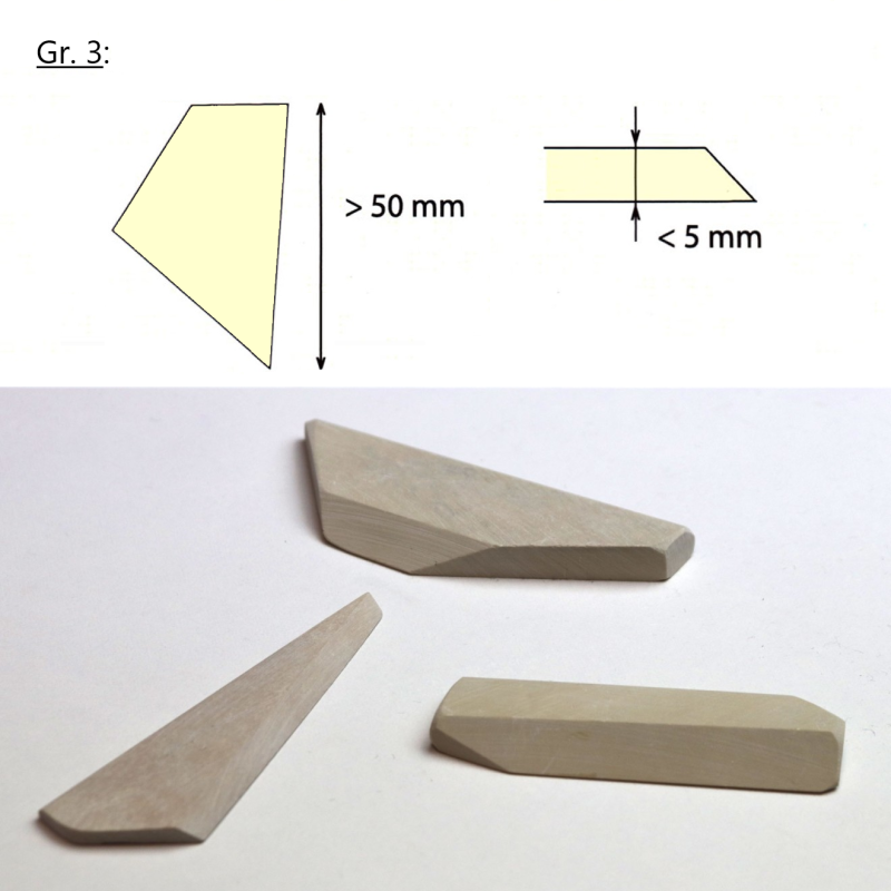 Set GR. 1-4  -  profilés irréguliers - Qualité I, extra-extra
